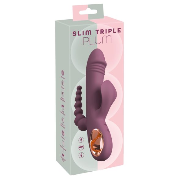You2Toys - trippelarmet oppladbar vibrator (lilla)