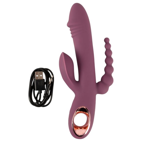 You2Toys - trippelarmet oppladbar vibrator (lilla)