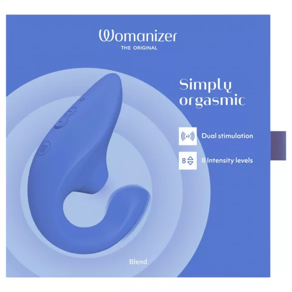 Womanizer Blend - G-punktvibrator og klitorisstimulator (blå)