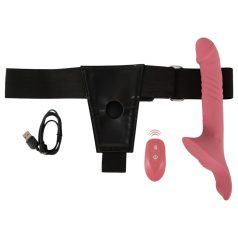 You2Toys - Rødt Strap-On Vibratorsett