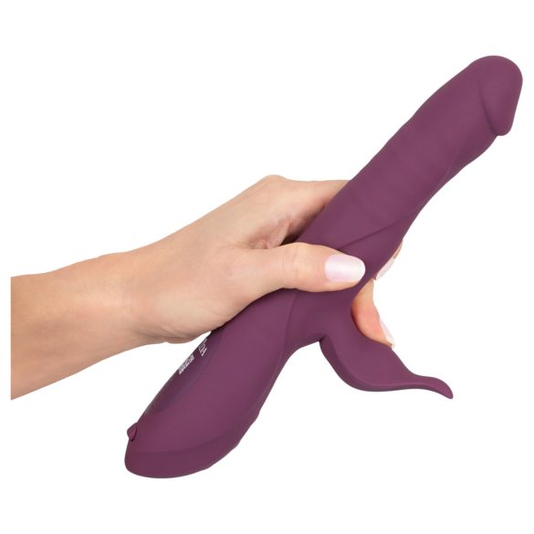 Javida - 3-i-1 støtende, roterende perlevibrator (lilla)