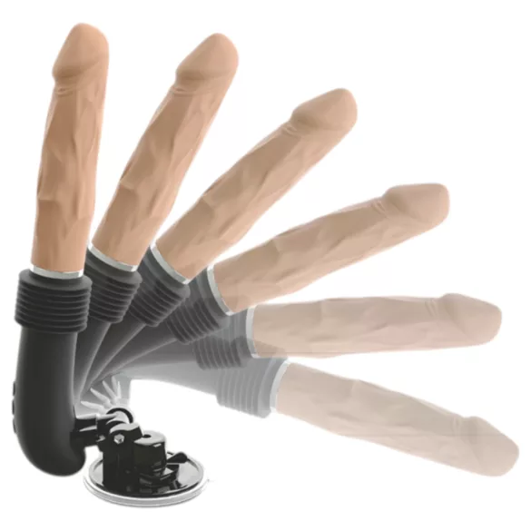 You2Toys RC Pulemaskin Flesh - støtende vibrator (svart)