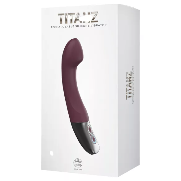 Excellent Power Titanz - oppladbar G-punkt-vibrator (burgunder)