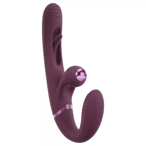 Javida - stroppeløs påsettbar parvibrator (lilla)