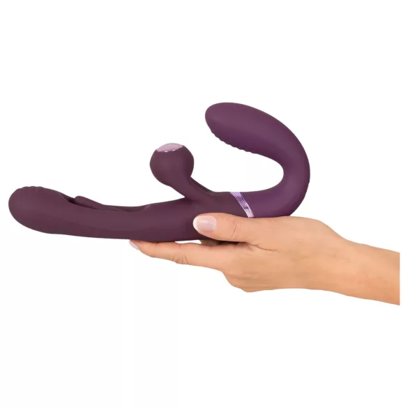Javida - stroppeløs påsettbar parvibrator (lilla)