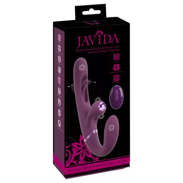 Javida - stroppeløs påsettbar parvibrator (lilla)