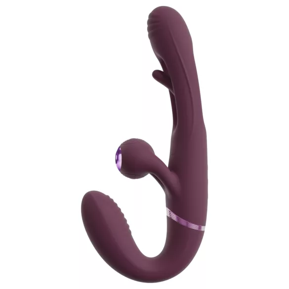Javida - stroppeløs påsettbar parvibrator (lilla)