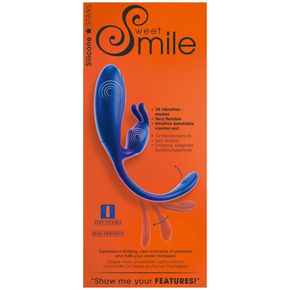 Smile - G-punkt og klitorisvibrator (blå)