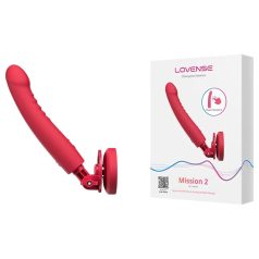Lovense Mission 2 - smart vibrator med sugekopp (rød)