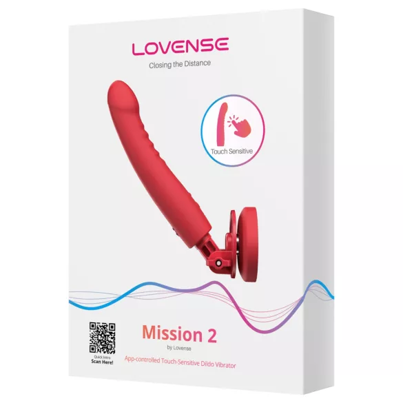 Lovense Mission 2 - App-styrt vibrator med sugekopp (rød)