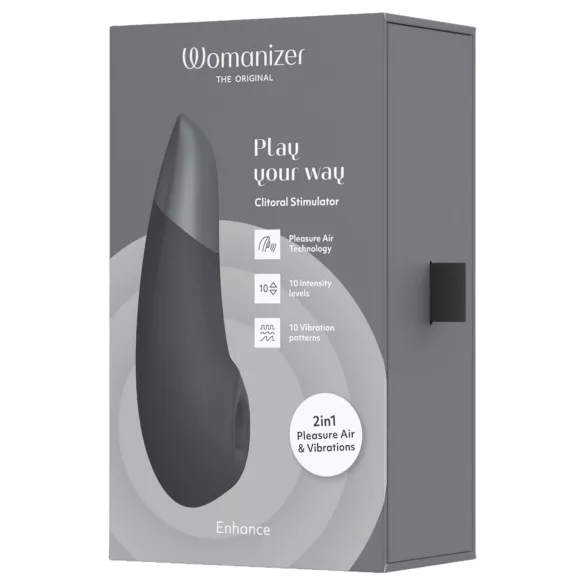 Womanizer Enhance 2-i-1 luftbølge-klitorisstimulator + vibrator (svart)
