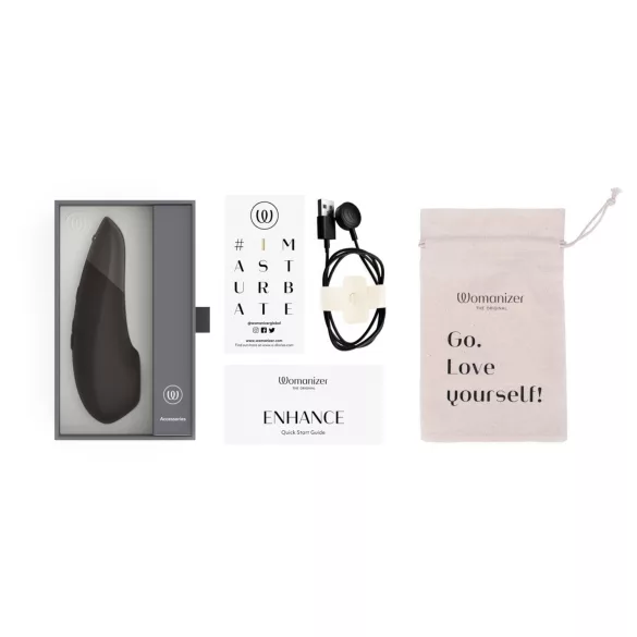 Womanizer Enhance 2-i-1 luftbølge-klitorisstimulator + vibrator (svart)