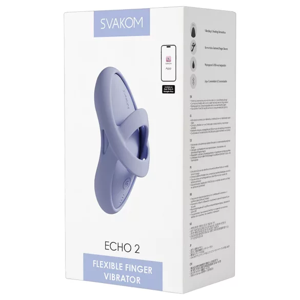 Svakom Echo 2 - App-styrt fingervibrator (blå)