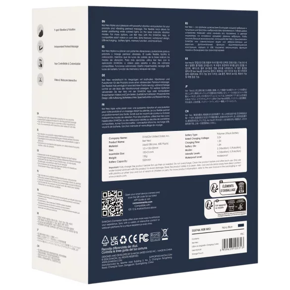 Svakom Iker Neo - interaktiv pulserende analvibrator (blå)