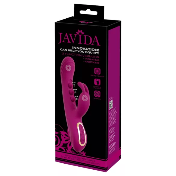 Javida - perlevibrator med klitorisbue (lilla)