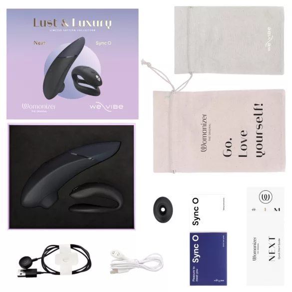 Womanizer Lust&Luxury - klitoris- og parvibratorsett (svart)