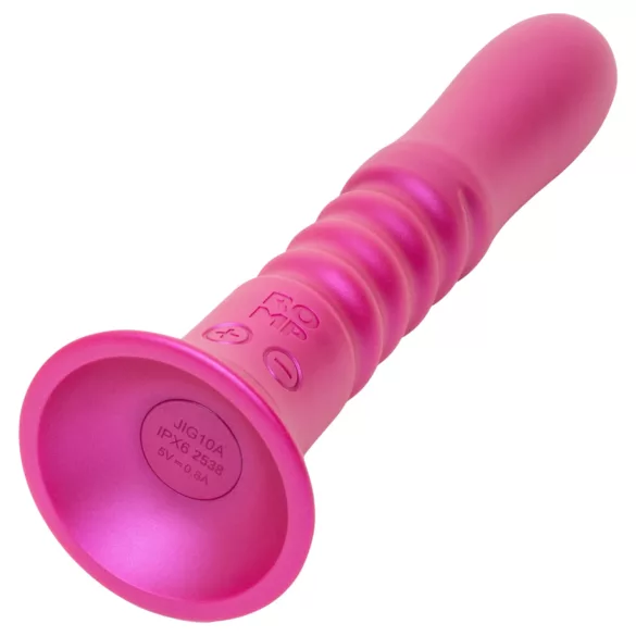 ROMP Jiggle - støtvibrator med sugekopp (rosa)