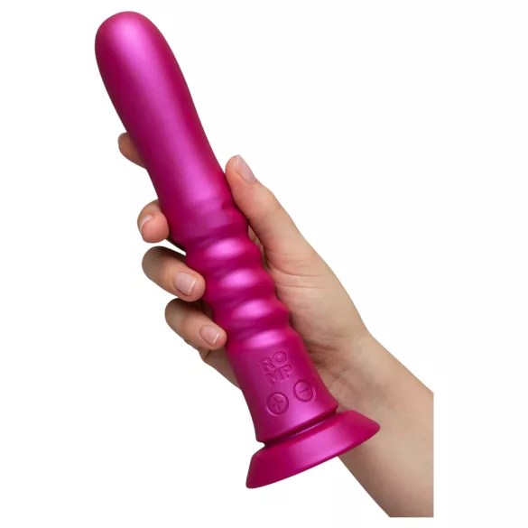 ROMP Jiggle - støtvibrator med sugekopp (rosa)