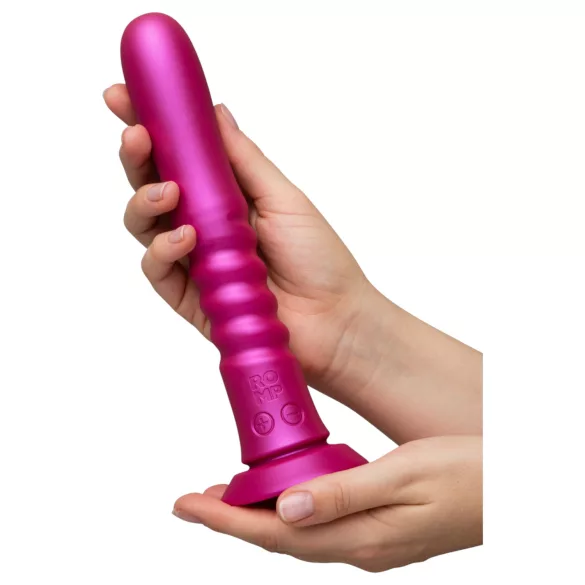 ROMP Jiggle - støtvibrator med sugekopp (rosa)