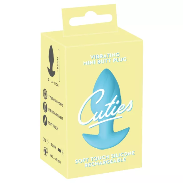 Cuties Mini - vibrerende analplugg (blå)