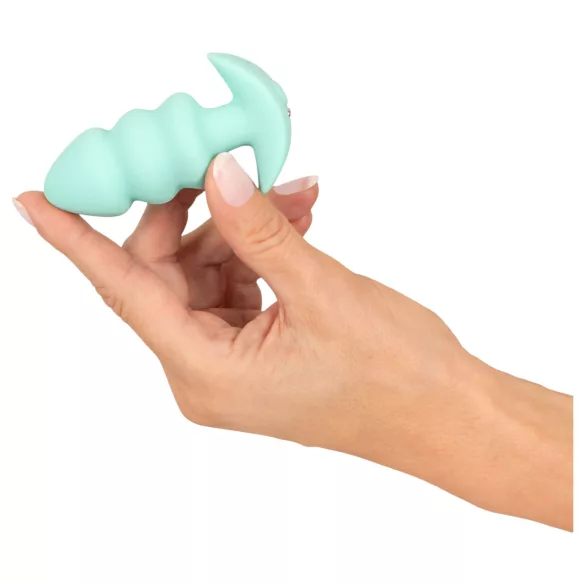 Cuties Mini - rund vibrerende analplugg (grønn)