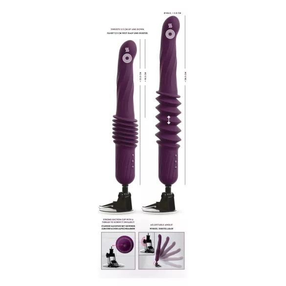 You2Toys - fjernstyrt, oppvarmet støtvibrator (lilla)