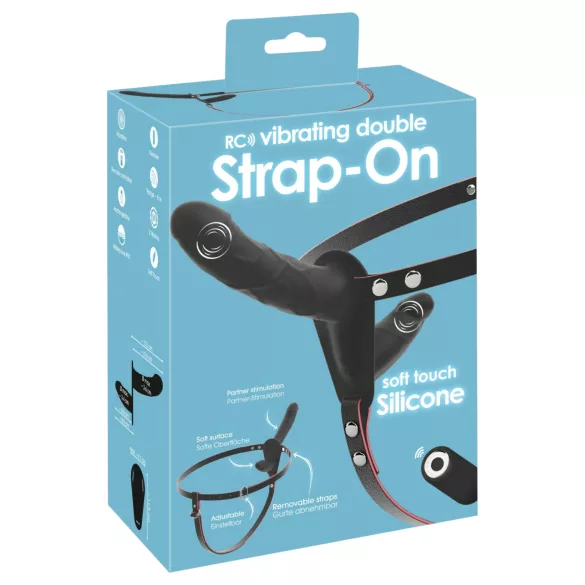 You2Toys - fjernstyrt dobbelt påsettbar vibrator (svart)
