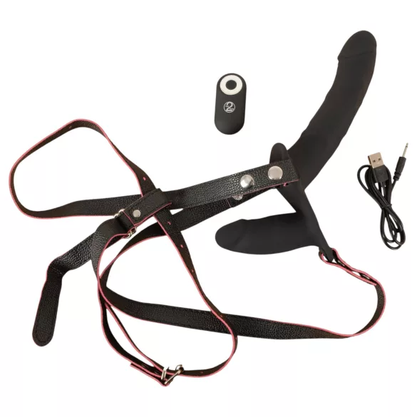 You2Toys - fjernstyrt dobbelt påsettbar vibrator (svart)