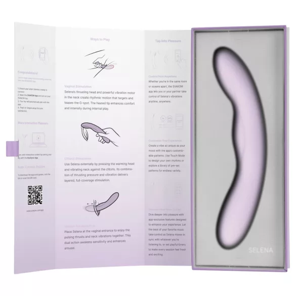 Svakom Selena - oppvarmet, støtende G-punktvibrator (lilla)