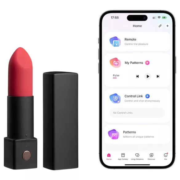 Lovense Exomoon - minivibrator i leppestiftform (svart)