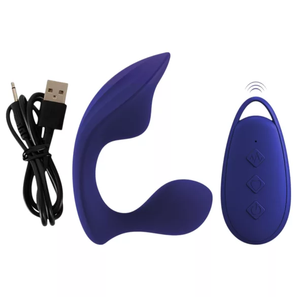 SMILE - fjernstyrt anal- og trusevibrator (blå)