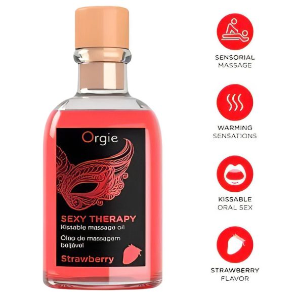 Orgie Sexy Therapy - massasjeoljesett - jordbær