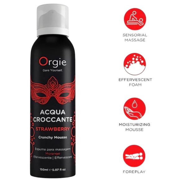 Orgie Acqua Croccante - Massasje Skum - Jordbær (150 ml)