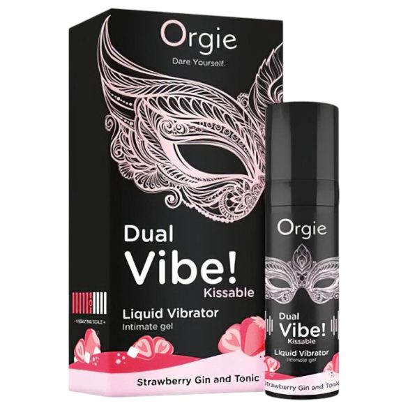 Orgie Dual Vibe - unisex flytende vibrator - Jordbær - Gin Tonic (15ml)