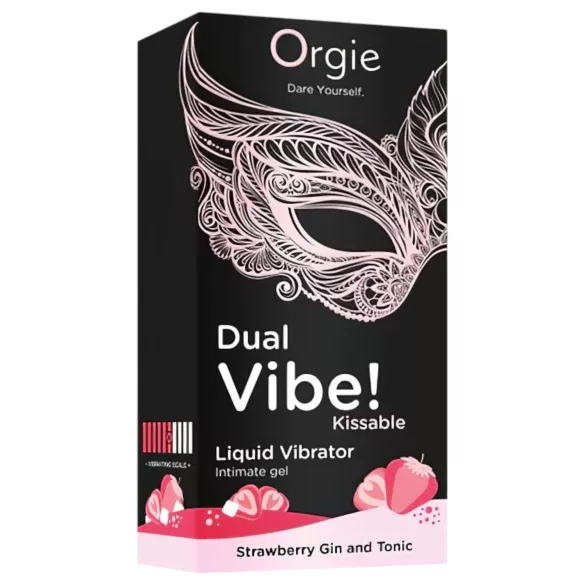 Orgie Dual Vibe - unisex flytende vibrator - Jordbær - Gin Tonic (15ml)