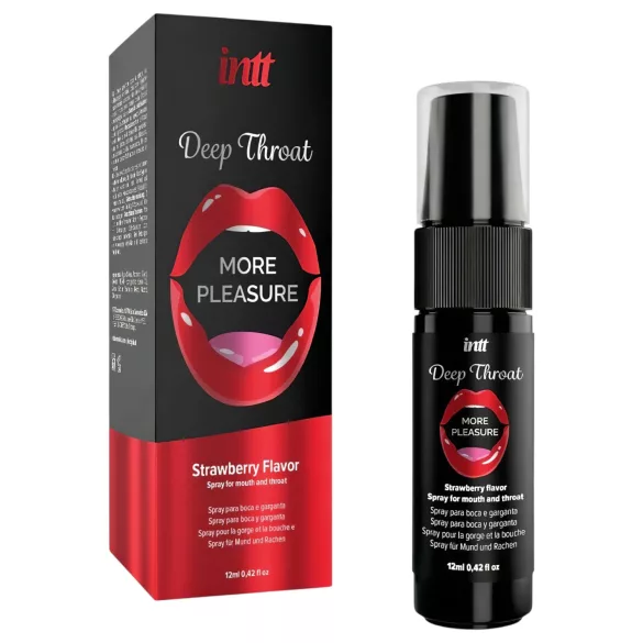 intt Deep Throat - halsspray for dypt munnsex - jordbær (12 ml)