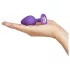 Baseks - silikon analplugg med krystall (lilla) - 8 cm