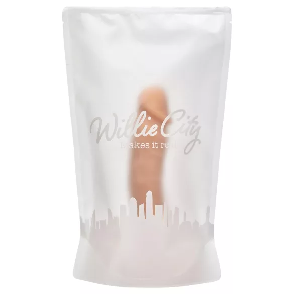 Willie City Luxe - realistisk dildo i silikon (hudfarget) - 23 cm