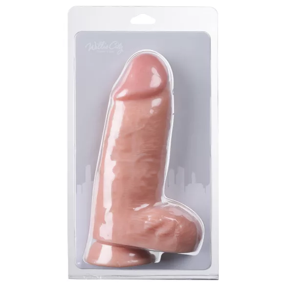 Willie City - tykk, naturtro dildo (hudfarget) - 24,5 cm