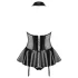 Obsessive - korsett og stringtruse i lakklook (svart) - L/XL