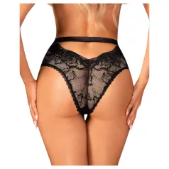   Obsessive Olvidia - blomstrende, dekorert truse (svart) - M/L