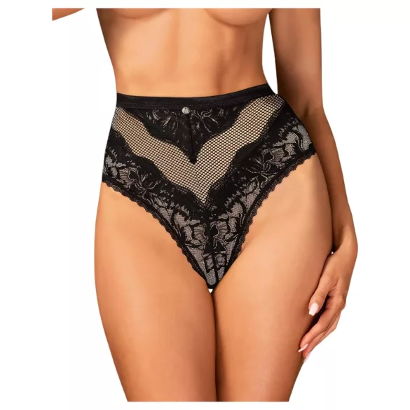 Obsessive Olvidia - blomstrende, dekorert truse (svart) - M/L