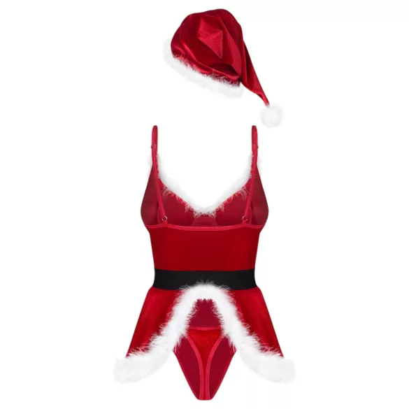 Obsessive Hot Santa - tredelt nissekostyme for kvinner (rød)