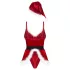 Obsessive Hot Santa - tredelt nissekostyme for kvinner (rød)