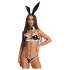 Obsessive Night Bunny - firsdelt kaninkostyme for kvinner (svart)