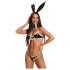 Obsessive Night Bunny - firsdelt kaninkostyme for kvinner (svart)