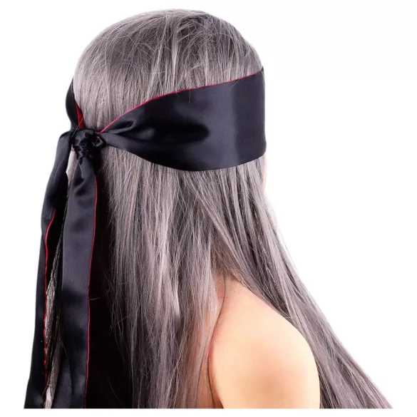 Wild Play - sateng sovemaske (svart-rosa)