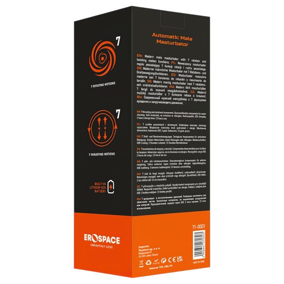 Men's Play - roterende masturbator (svart)