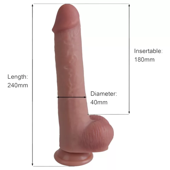 Natural Play - silikon-dildo 24 cm (naturell)