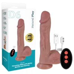   Erospace Natural Play - realistisk støtende-roterende vibrator (hudfarget)